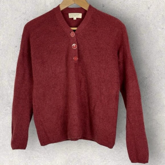 Sezane Willy Jumper Sweater Rosewood Pink Knit Baby Alpaca Italy Mohair Size S - Picture 5 of 15